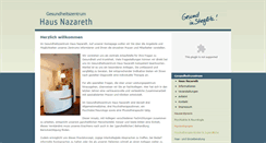 Desktop Screenshot of gesundheitszentrum-haus-nazareth.de