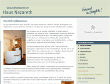 Tablet Screenshot of gesundheitszentrum-haus-nazareth.de